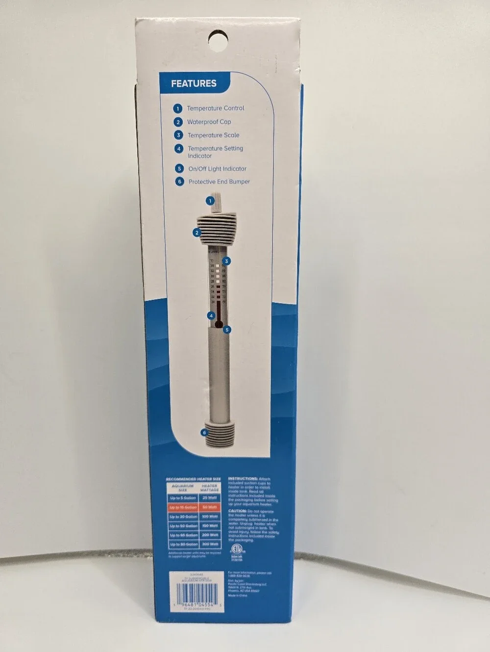 NIB Top Fin Submersible Aquarium Heater